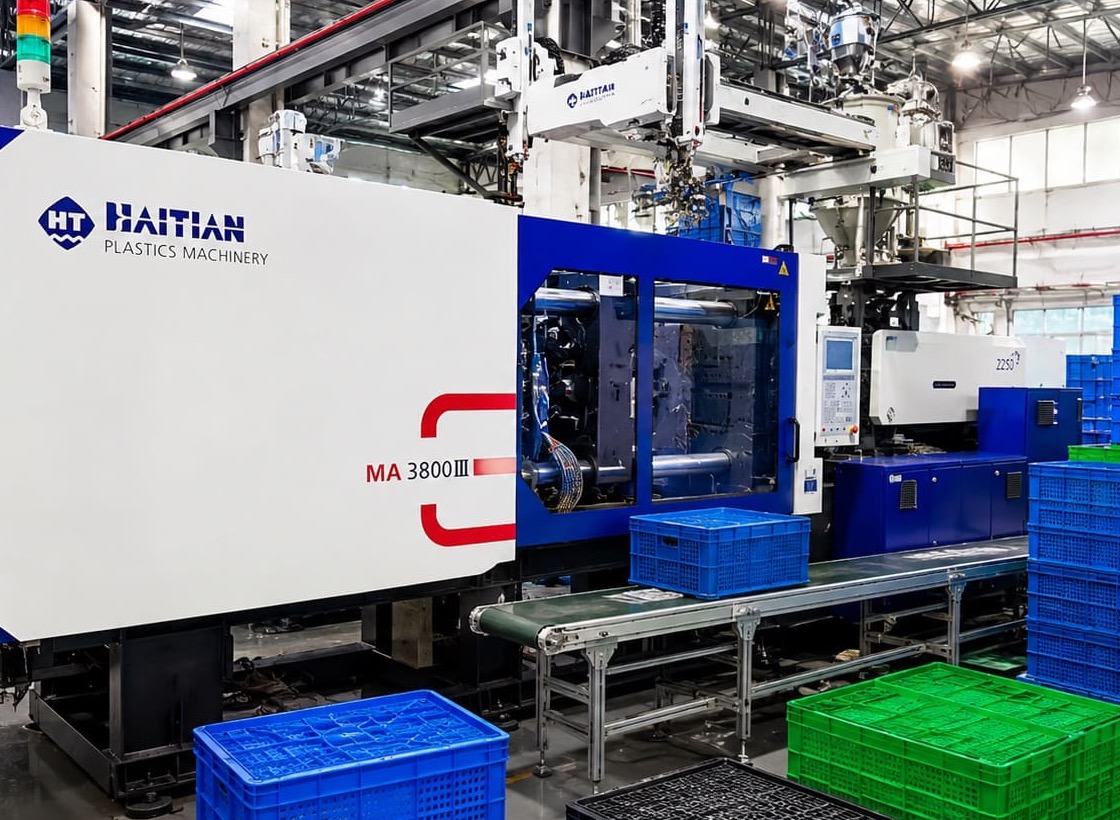 Injection molding machine platen detail